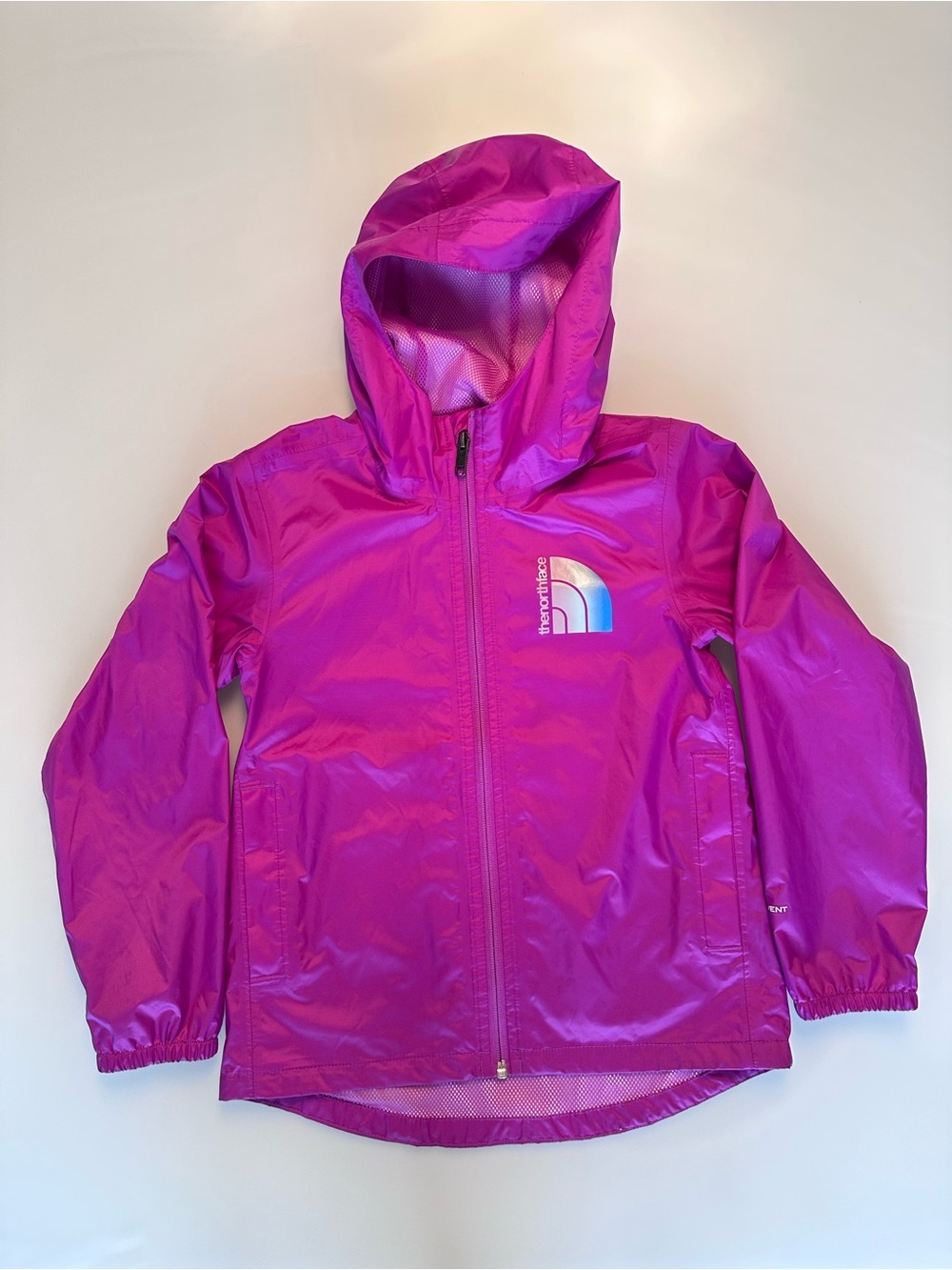 The North Face Girls' Bright Magenta Hooded Rain Jacket